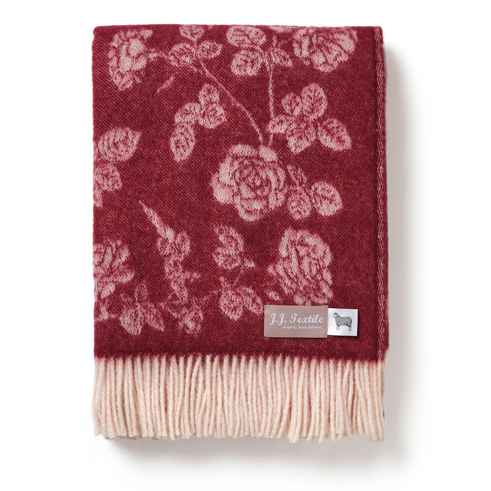 The King's Rose Wool Throw