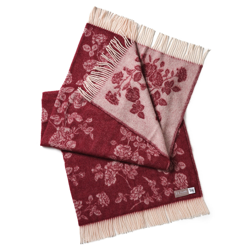 The King's Rose Wool Throw