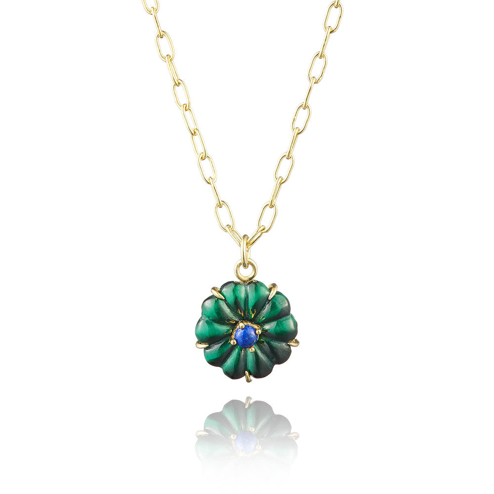 Friya Green Flower Necklace