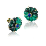 Friya Green Flower Stud Earrings