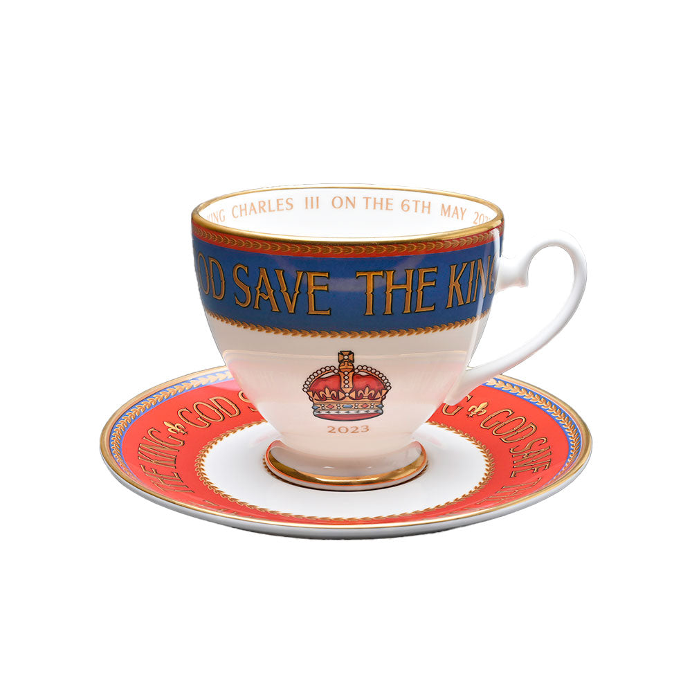 God Save the King” Fine Bone China Teacup Saucer Highgrove