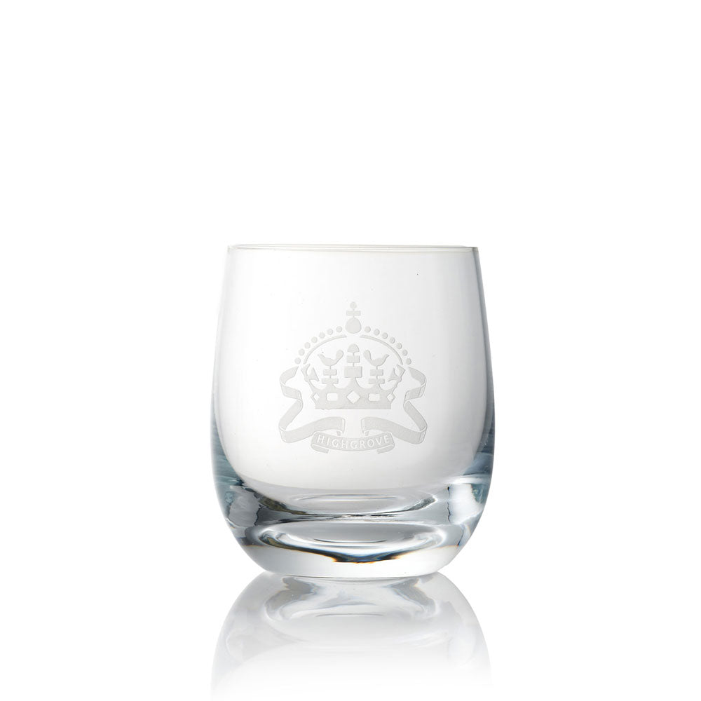 Highgrove Crown Engraved Glass Barrel Tumbler