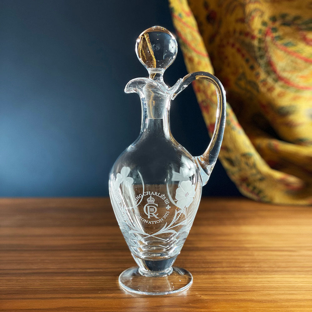 Coronation Engraved Handled Wine Decanter (Gift Boxed)