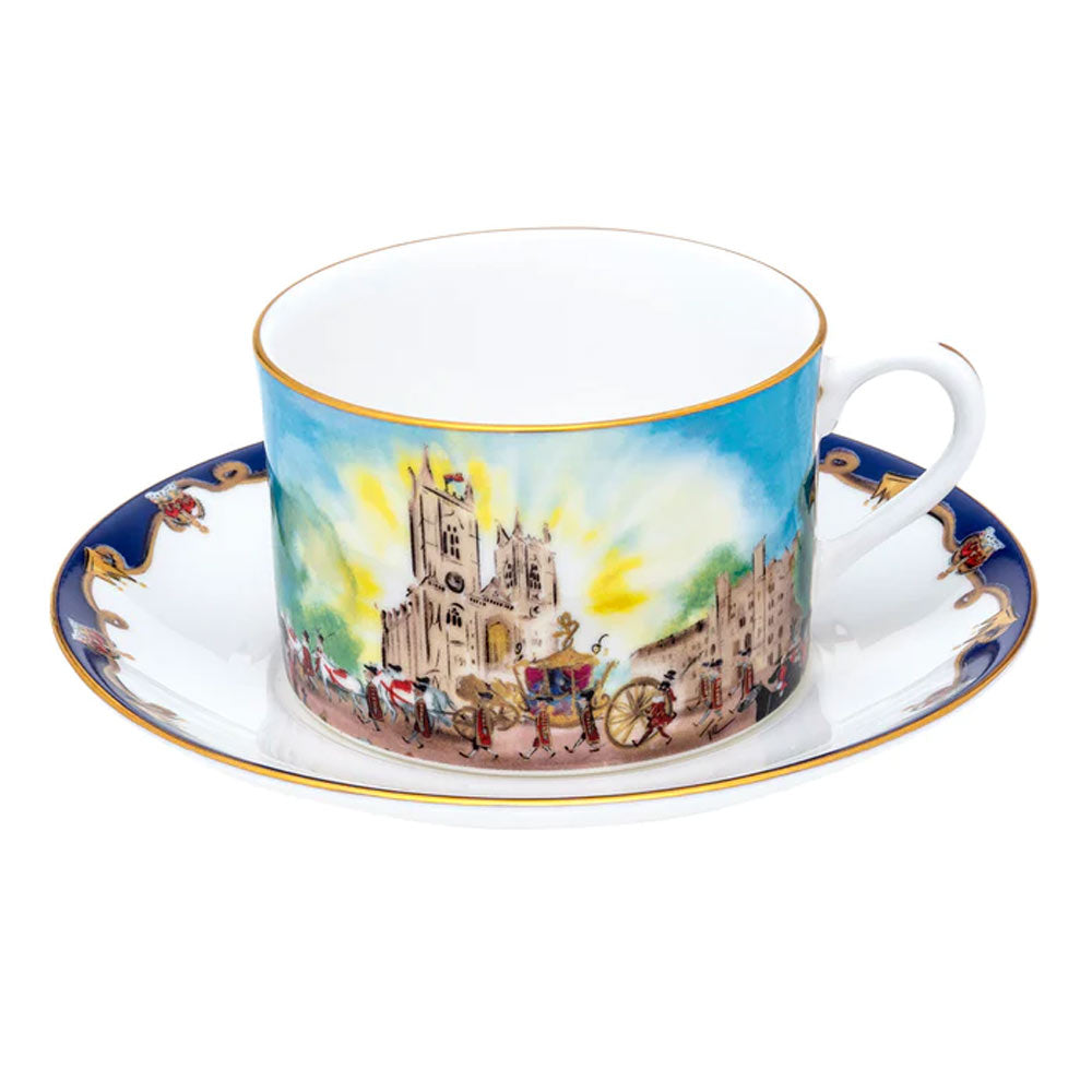The Coronation at Westminster Abbey Teacup & Saucer