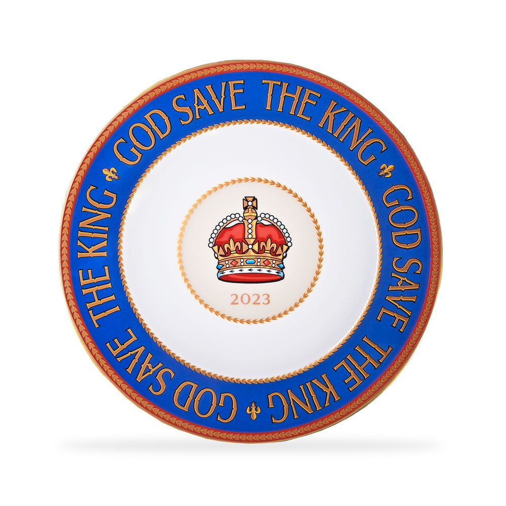 “God Save the King” Fine Bone China 8” Plate