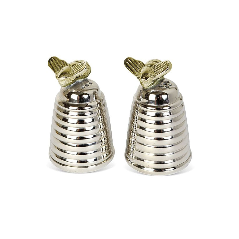 Bee Hive Silver Plated Cruet Set