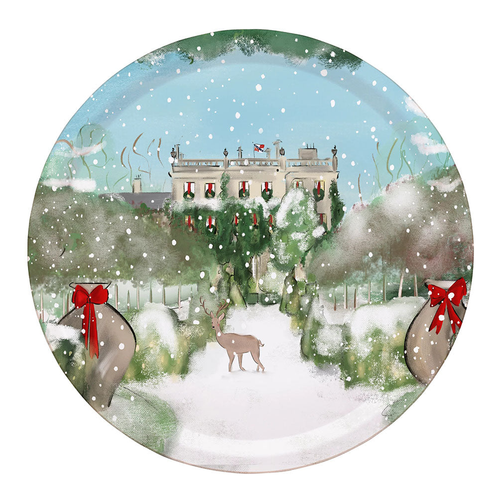 Highgrove at Christmas Birchwood Round Tray