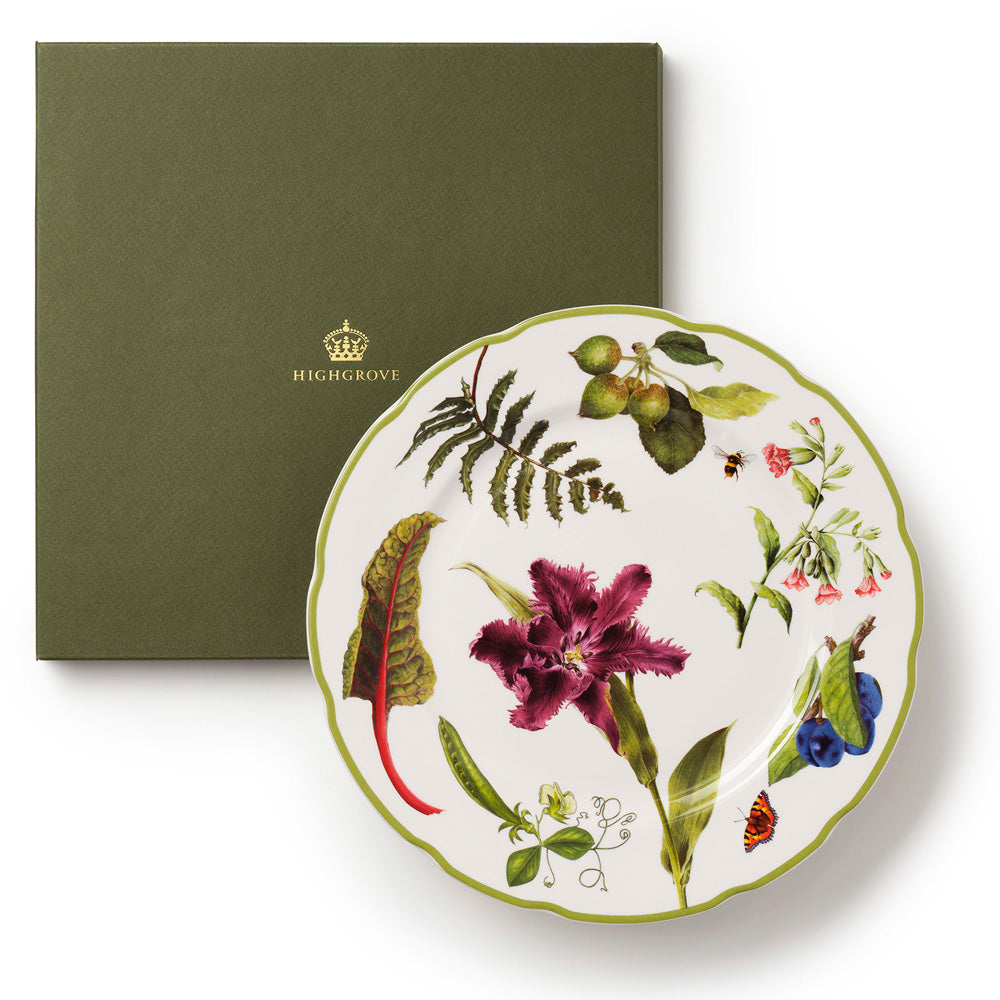 Highgrove Gardens Fine Bone China Charger Plate and Gift Box