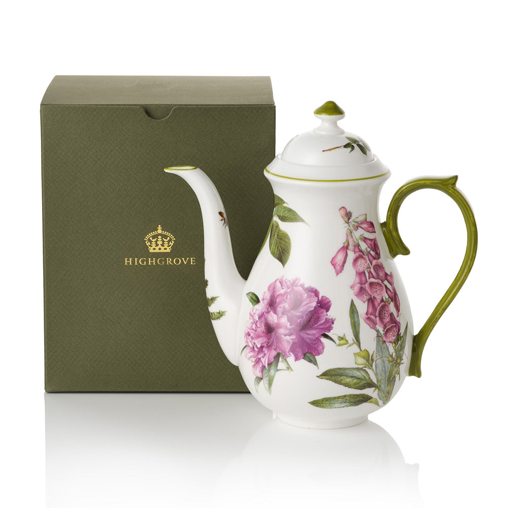 Highgrove Gardens Fine Bone China Coffee Pot and Gift Box