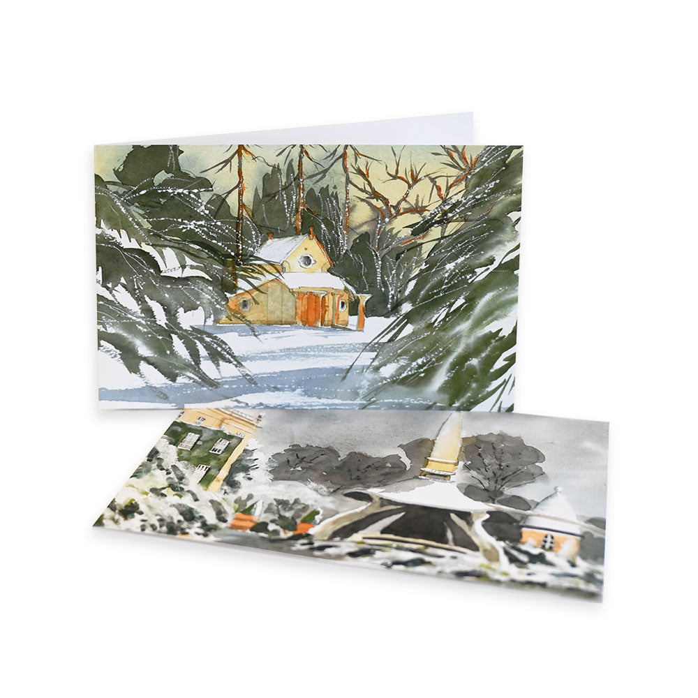 Christmas Cards: West Side of Highgrove House and The Sanctuary (Pack of 10)