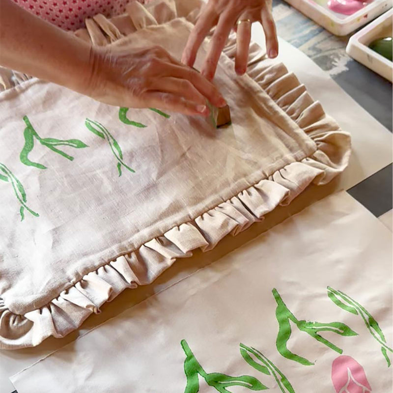 Block Printing Cushion Workshop with Garden Tour (One-Day)