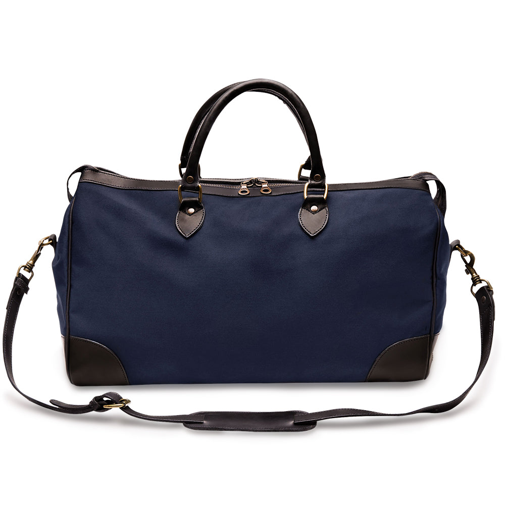 Navy and Black Overnight Bag