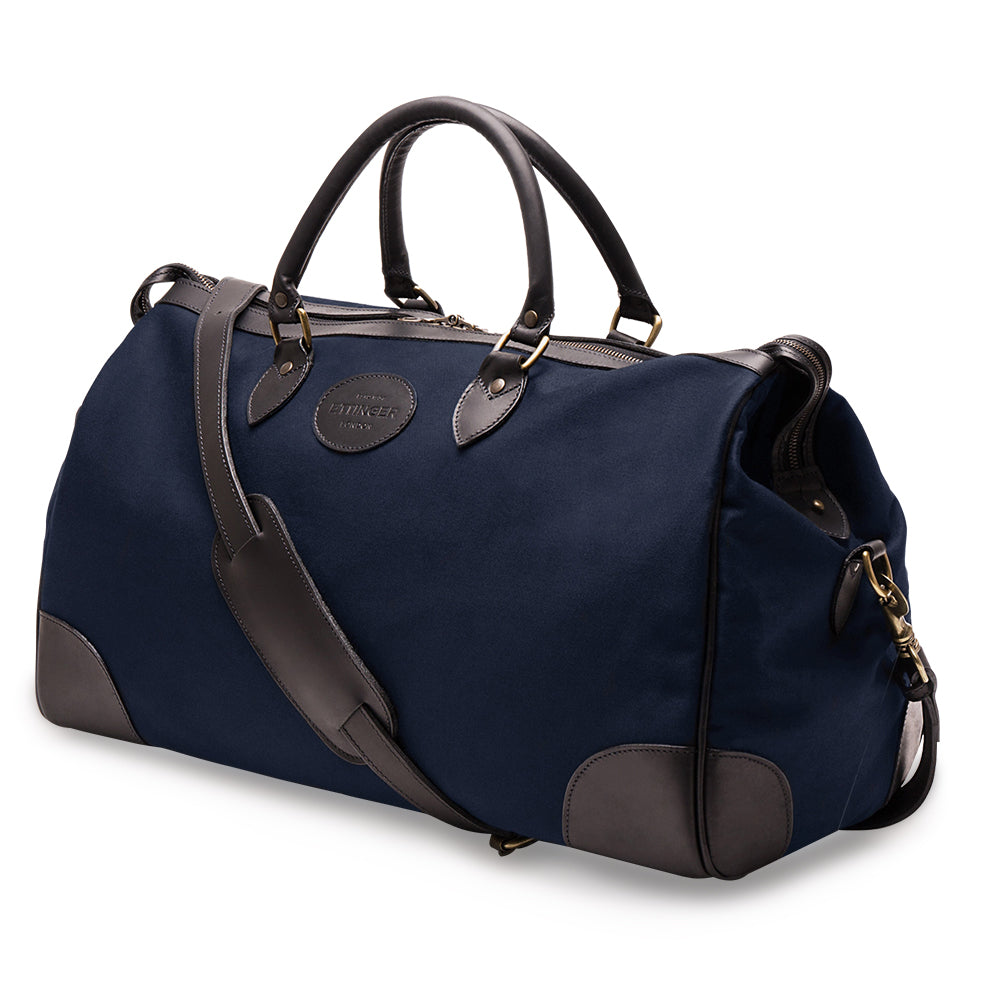 Navy and Black Overnight Bag