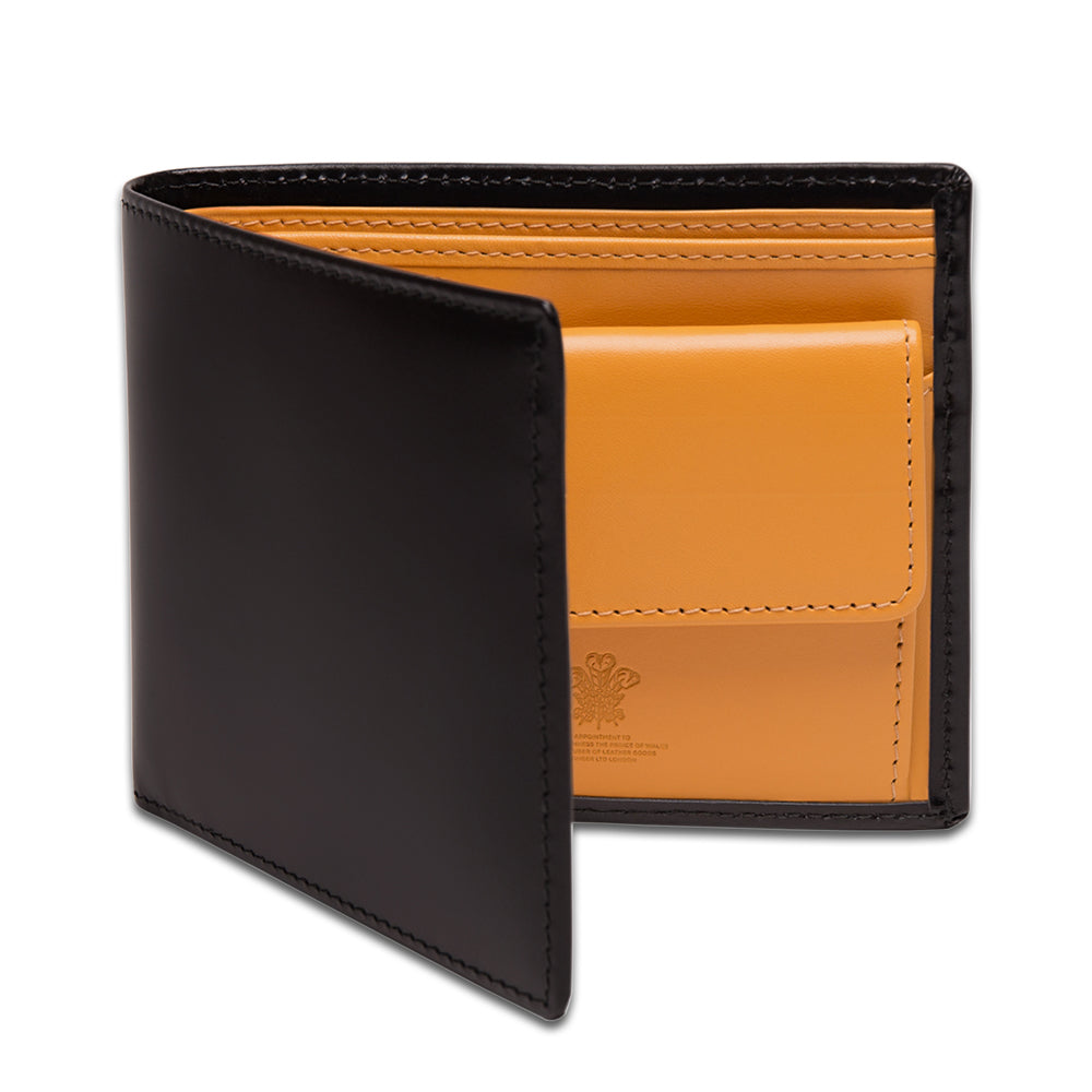 Black and London Tan Wallet with Coin Pocket