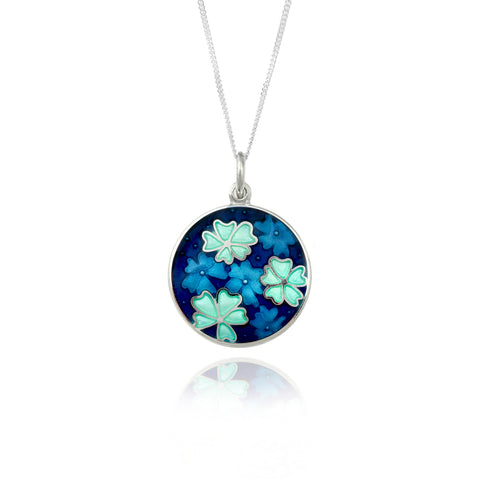 Blue Forget-Me-Not Pendant