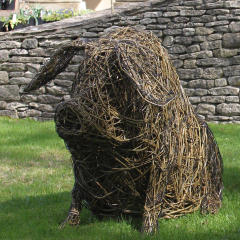 Gloucestershire Old Spot Pig Willow Sculpture