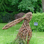 Moongazing Hare Willow Sculpture