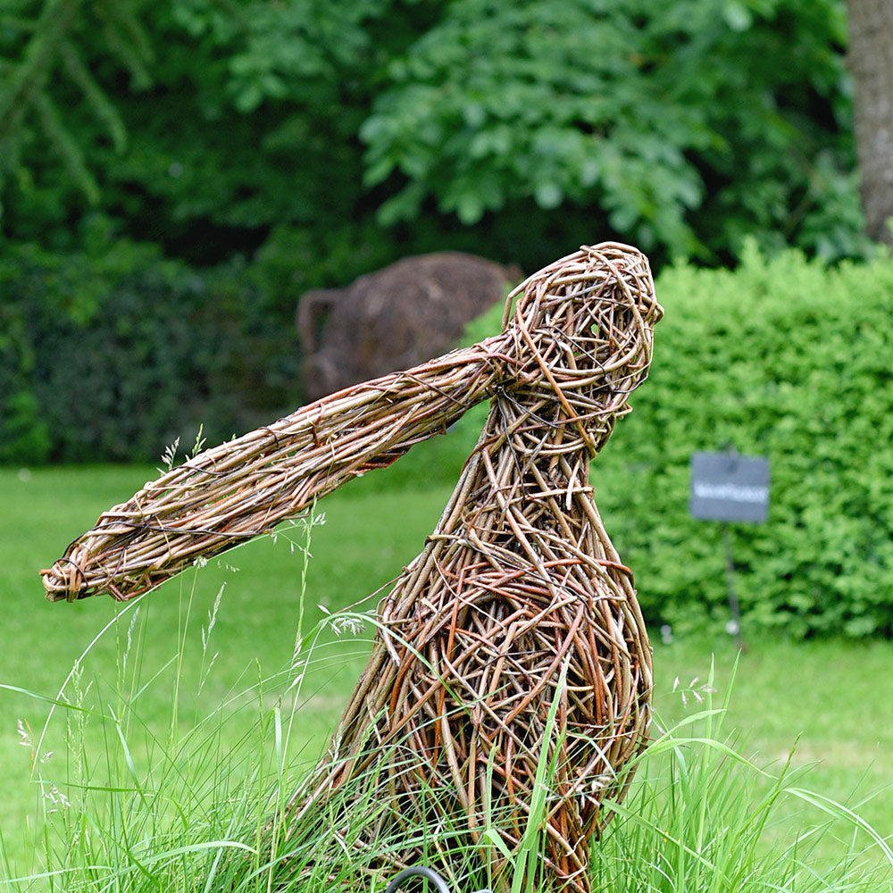 Moongazing Hare Willow Sculpture