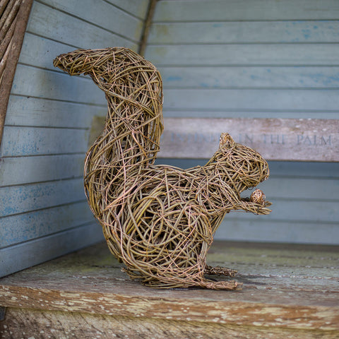 Red Squirrel Willow Sculpture