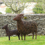 Swaledale Lamb and Ewe Willow Sculptures