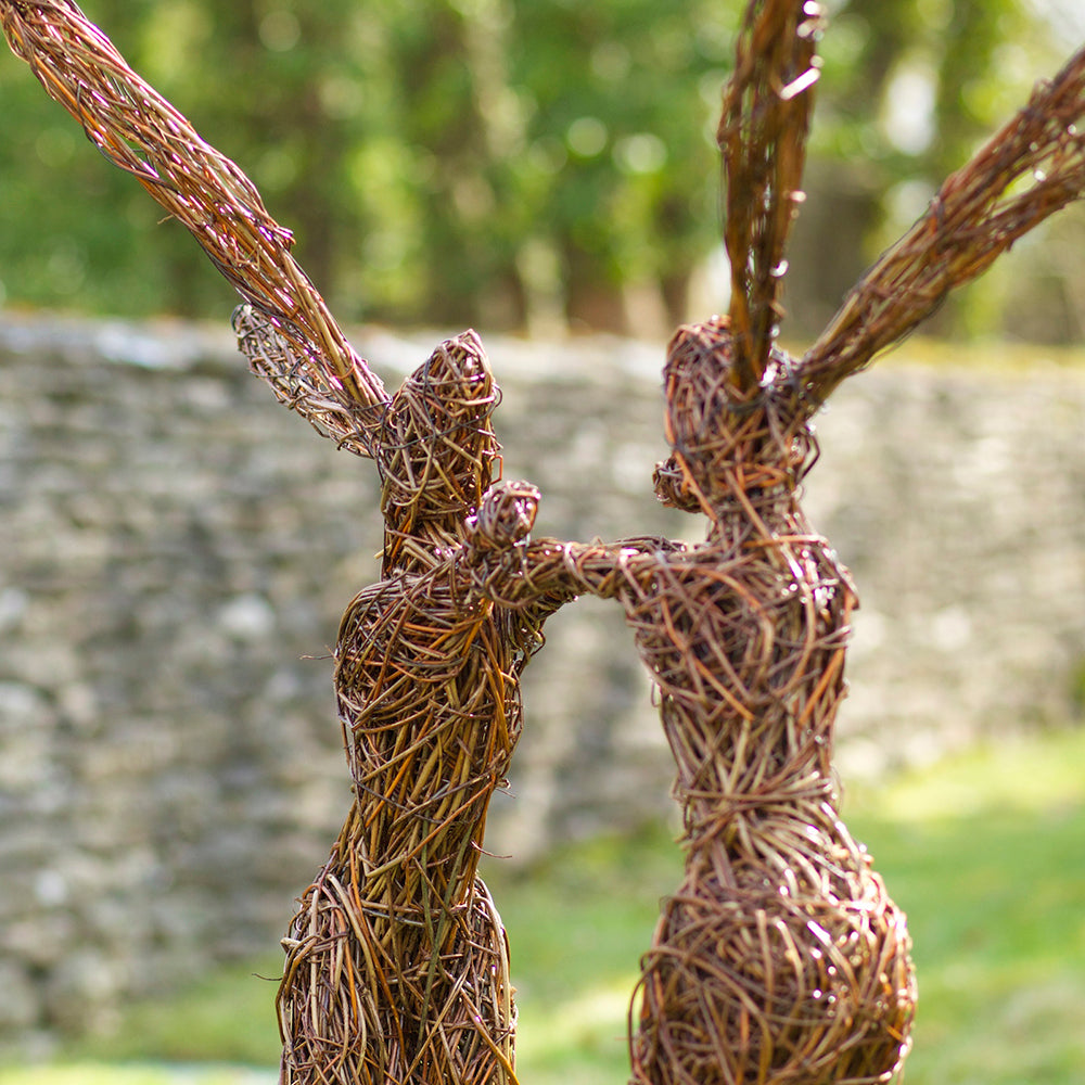 Dancing Hares Willow Sculptures