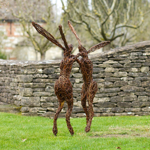 Dancing Hares Willow Sculptures