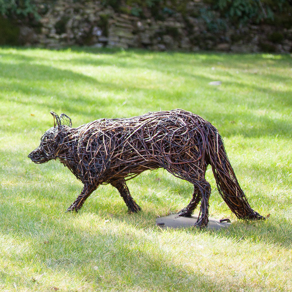 Collie Dog Willow Sculpture