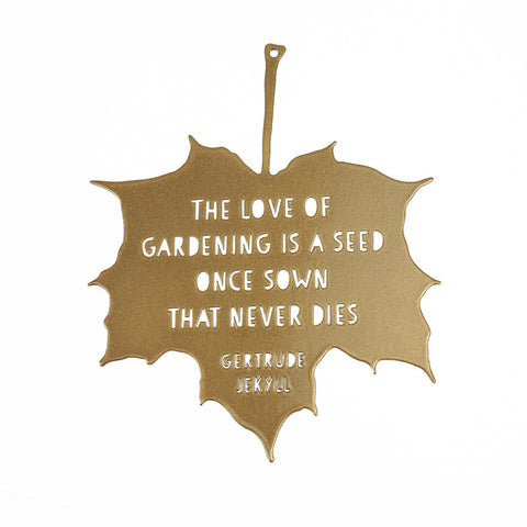 'Love of Gardening' Decorative Leaf