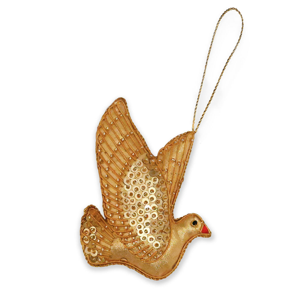 Christmas Tree Decoration – Gold Jewel Dove