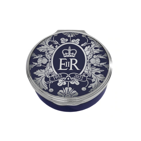 Platinum Jubilee Royal Blue Flowers of the Realm Trinket Box