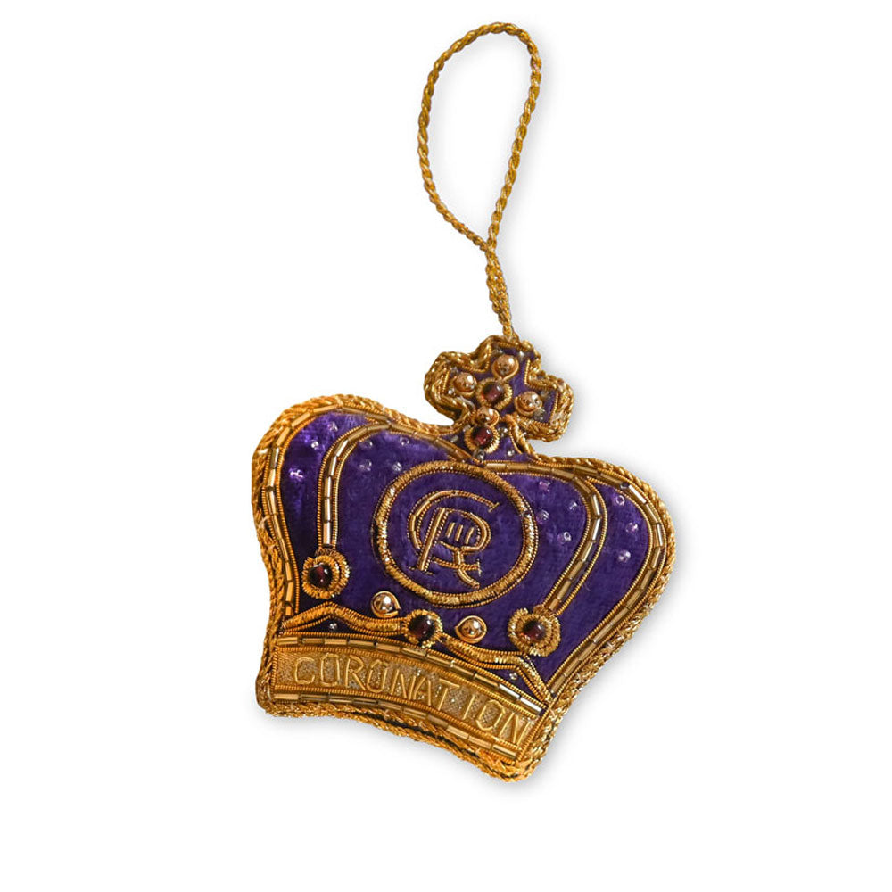 Coronation Decoration - Embroidered Purple Crown