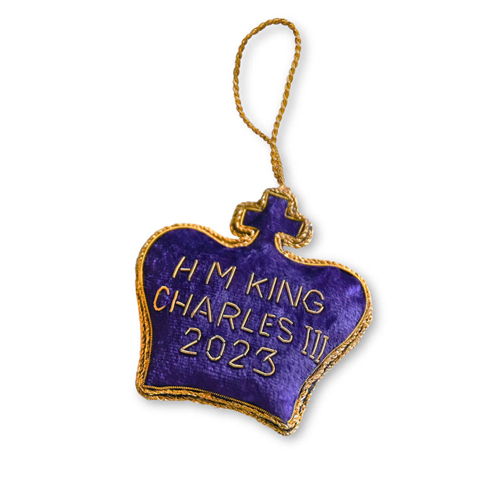 Coronation Decoration - Embroidered Purple Crown