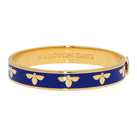 Cobalt Blue and Gold Bee Bangle