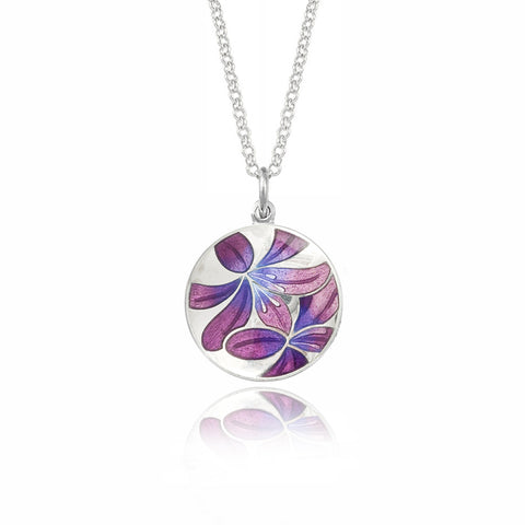 Purple and Blue Agapanthus Necklace