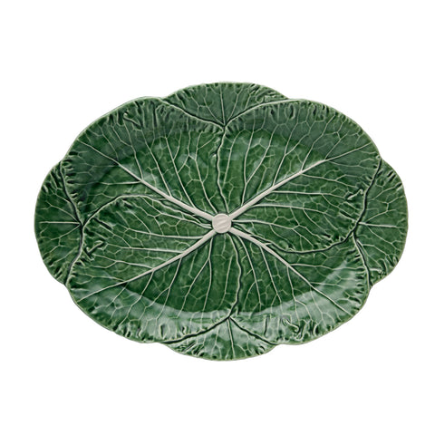Cabbage Leaf Oval Serving Platter – Bordallo Pinheiro
