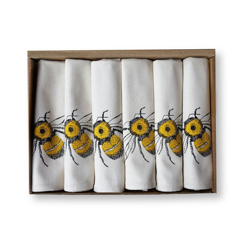 Cotton Napkins – Honey Bees (Set of 6)