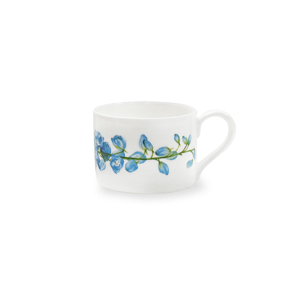 Highgrove Delphiniums Fine Bone China Teacup & Saucer