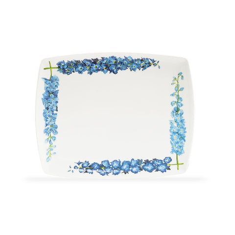 Highgrove Delphiniums Fine Bone China Serving Platter