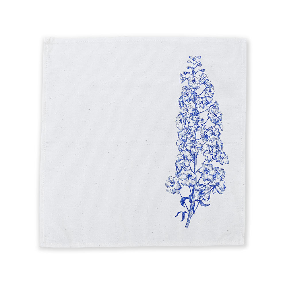 Cotton Napkins – Highgrove Delphiniums (Set of 6)