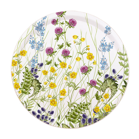 Wildflower Meadow Birchwood Round Tray