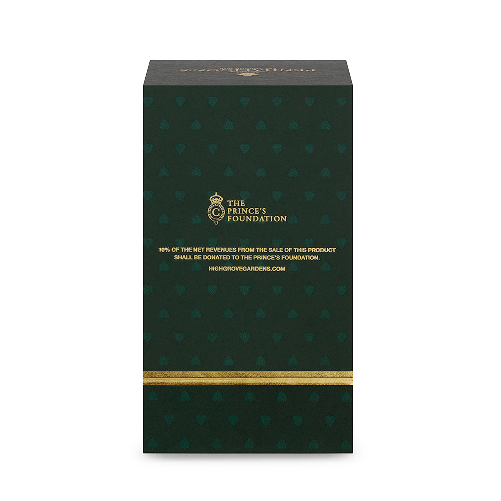 The Prince's Foundation message on the Highgrove Bouquet Perfume Box
