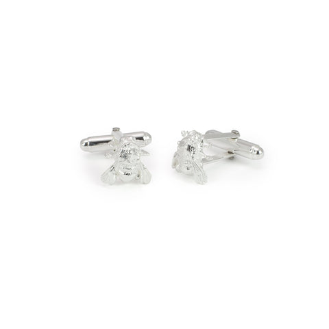 Sterling Silver Bee Cufflinks