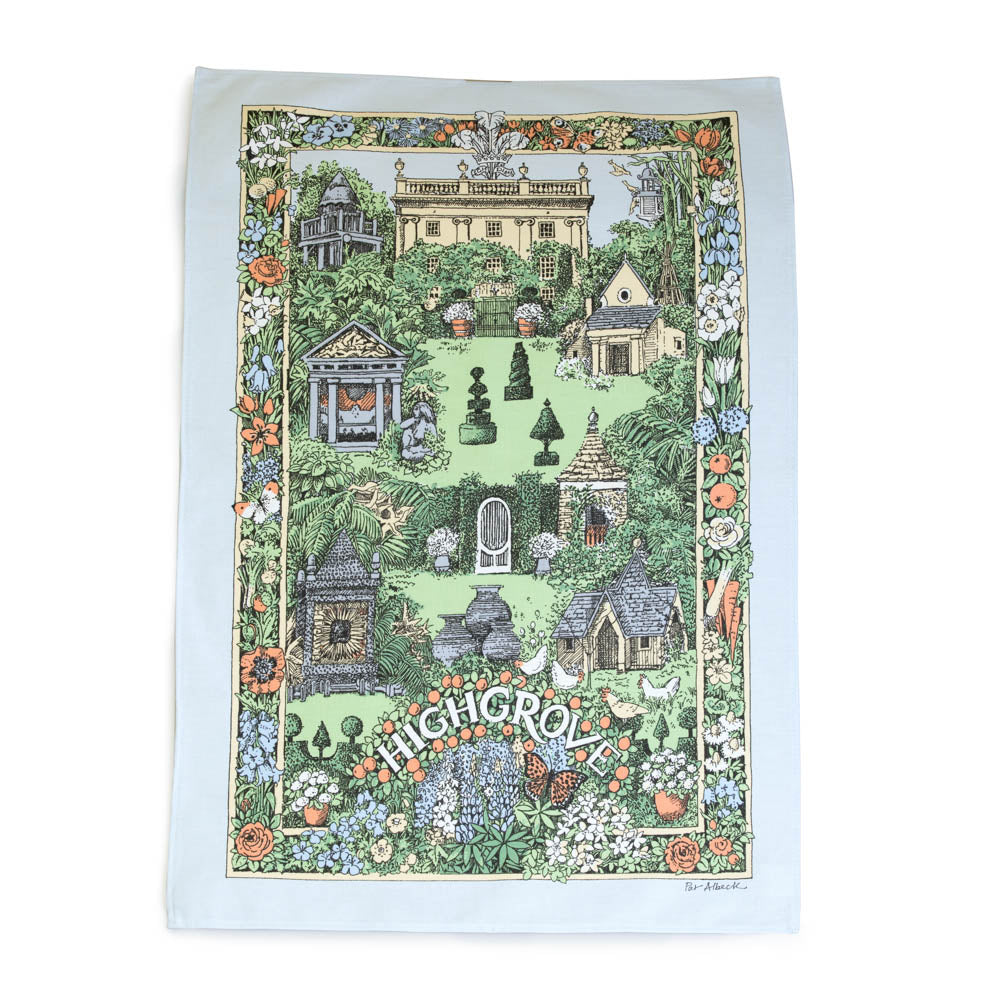Highgrove Garden Illustrated Tea Towel