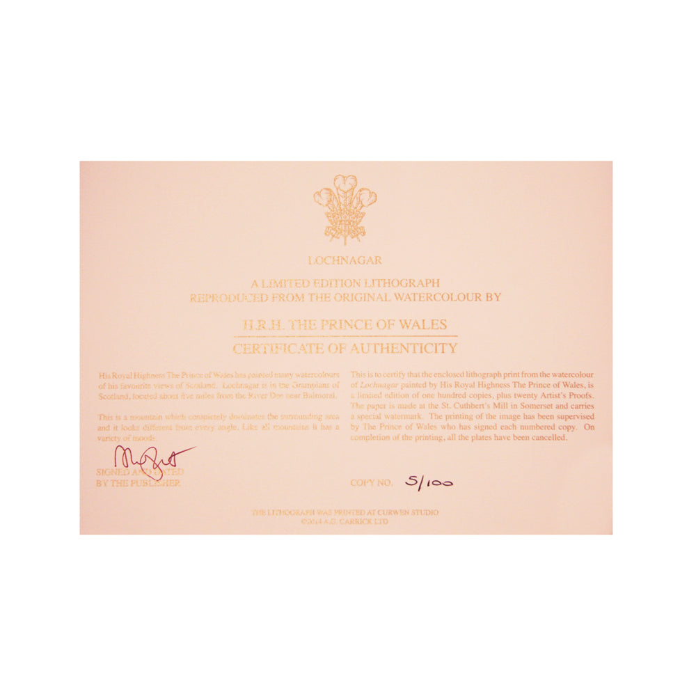 'Lochnagar' Limited Edition Framed Lithograph